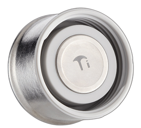 TC030 titanium cap with Ti logo top view