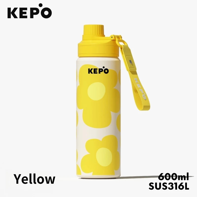KEPO Water Bottle - Yellow 600ml SUS316L