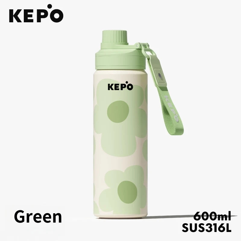 KEPO Water Bottle - Green 600ml SUS316L